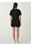 2-Piece Women's Black - Gray Basic Shorts Set - Comfortable Fit Above the Knee 2-Piece Economic Package - 6
