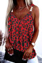 Women's Strappy Beaded Detailed V-Neck Leopard Blouse - 4