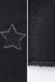 26904-26 Girls' Denim Trousers with Star Patch Detail, Tasseled Legs, Comfortable Fit, Daily Wear - 7