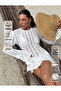 Women's Backless Spanish Sleeve Cotton Mini Knitwear Beach Dress - 3