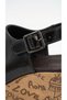 Women's High Straw Look Wedge Heel Sandals Shoes Slippers with Closed Top Buckle Detail - 2
