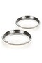 Stainless Steel Designer Serving Tray, 24 + 26 cm - 2