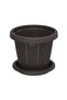 Cedargrain Flowerpot with Tray 14" - 4