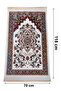 Carpet Prayer Rug Patterned Cream Prayer Rug – Classic Motif Non-Slip Base Prayer Mat - 5