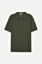 Men's Beige Polo Neck T-Shirt - 4