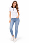 Polo Collar Buttoned Short Sleeve Knit Sweater