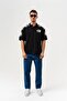 Stonepath Embroidery Detailed Polo Collar Oversize T-Shirt - 7