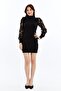 Women's High Neck Tulle Lace Detailed Midi Length Camisole Dress - 3