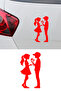 Lover Car Sticker - Couple Silhouette Car Sticker - Couple Sticker - Motor Helmet Sticker 8X15Cm