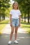 Girls' Denim Shorts Summer Denim Comfortable Casual Shorts - 2
