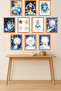 10-Piece Frame-Looking Space, Astronaut, Planet, Baby, Children's Room Painting Set 15X20 cm Mdf Uv Printing - 2