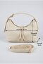 Women's Ecru Color Hand and Shoulder Bag with Adjustable Strap for Daily Use Stylish Hand and Shoulder Bag - 2