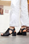 Women's Genuine Leather Heeled Sandals - 4