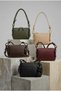 Women's Burgundy Color Knitwear Patterned Shoulder Bag Stylish Daily Use Crisscross Straps Women's Bag - 4