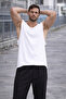 Men's Black Oversize Baggy Sweatpants Straight Leg Comfortable Fit 20/150 Fabric Black Printed - 6