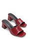 Maia Lila Women's Heeled Slippers 0012201 Burgundy Patent Leather - 2