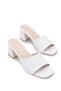 Maia Lila Women's Heeled Slippers 0012201 White Patent Leather