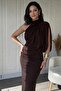 Women's One-Shoulder Neck Elegant Drapey Maxi Dress