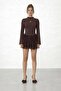 Beaded Long Sleeve Lace Detailed Mini Dress - 5