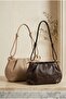 Women's Brown Single-Eye Leather Look Shoulder Bag Stylish and Suitable for Daily Use - 5