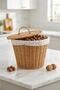 Wicker Potato and Onion Basket with Lid and Cloth - 28X23 cm Kitchen Organizer - 3