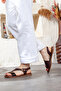 Women's Genuine Leather Flat Sandals - 3