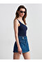 72306 Denim Shorts Skirt with Pocket Detail - 4