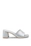Carina Gioia Women's Heeled Slippers 0012200 Silver Skin - 4