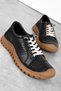 Evidea Women's Genuine Leather Casual Shoes with Rubber Laces and Stitching Detail (B4142) - 2