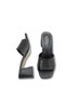 Carina Gioia Women's Heeled Slippers 0012200 Black Skin - 5