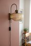Plug-In Ruiz Honey Color Glass Sconce Wall Lamp Vintage Living Room Bedroom Staircase Retro - 7
