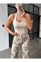 Halter Neck Bluz with Necklace Detail Beige - 2