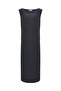 Women's Khaki Modal Straight Cut Sleeveless Textured Long Dress