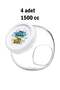 80000 Bella 4 Pieces Patterned Plastic Jars with Lids 1500 Cc - 2