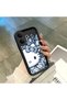 Vivo V60 Lite 4G/5G Compatible Black Silicone Stylish Print Case with Shockproof Camera Protection