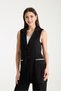 Stone Detailed Vest and Trousers Women's Set - 4