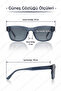 Handmade Acetate - Polarized - Uv400 Protection Navy Blue Color Men's Sunglasses 56 Ekartman Dkg6294C3 - 2