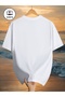 Unisex Biting Cat Printed Oversize Crew Neck T-Shirt - 2