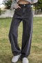 Smoked Women's Wide Leg Comfortable Denim Jeans Lycra Loose Cut Trousers
