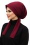 Scarf Bonnet Cotton Fabric Non-Slip Burgundy Color