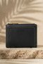 Black Women's Wallet with Stitching Detail