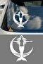 Mermaid Sticker - Mermaid in the Moon Auto Sticker - Car Motor Sticker 13X15Cm - 2