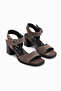 Carina Genuine Leather Mink Suede Heeled Women's Sandals - 3