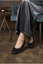 Eya Sparkling Sequin Embroidered Women's Ballerinas - Comfortable Sole Women's Shoes with Bow Detail - 3