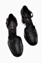 Hira Genuine Leather Black Closed-Front Women's Heeled Sandals - 5