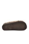 Beige High Sole Closed Front Women's Heeled Slippers - 5