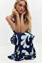 Strapless Strappy Gipeli Patterned Long Dress - 6