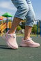 Pink Lace-Up Girls' Sports Shoes - 3