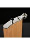 Luxury Leather Covered Steel Flask Set 270 ml with 2 Cups Spoon Fork Outdoor Camping Pocket Flask - 5