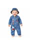 Unisex Kids Baby Jeans (Jeans) Printed Hat Jumpsuit (6/9/12/18) Months - 2
